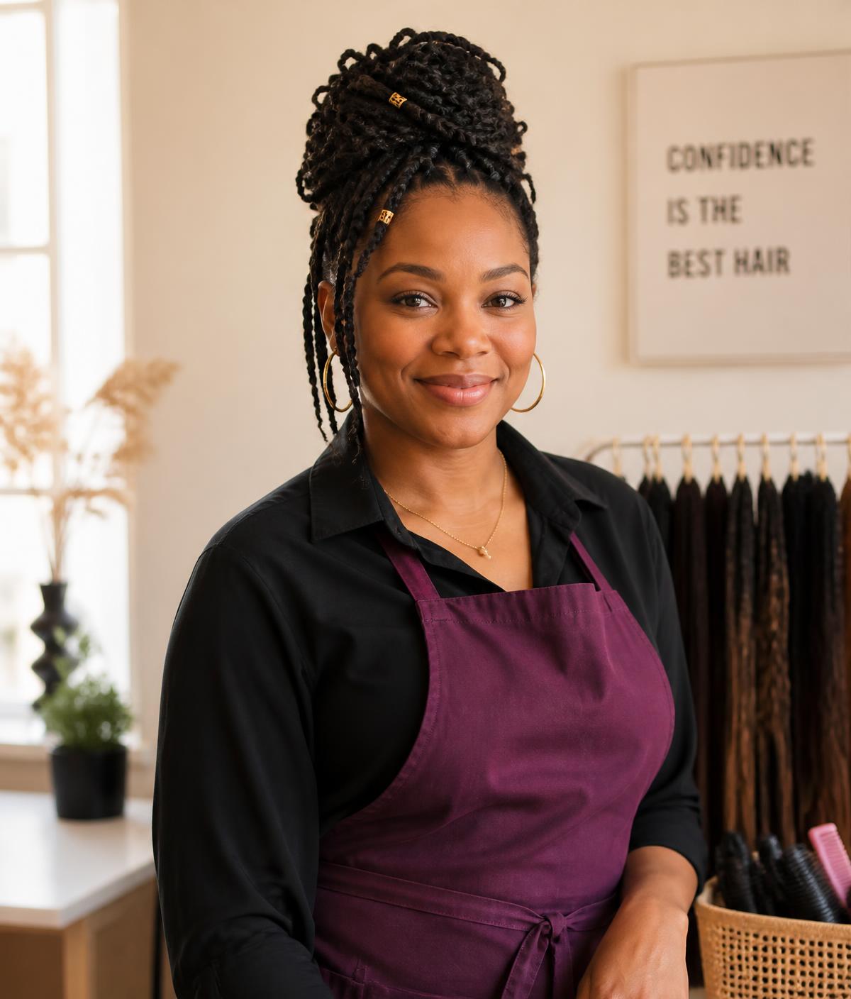 Braider and owner of Sidou Expert Hair Braiding